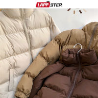 LAPPSTER Men Harajuku Colorful Bubble Coat Winter Jacket 2021 Mens Streetwear Hip Hop Parka Korean Black Clothes Puffer Jackets