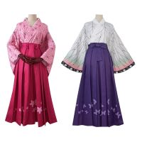 Anime Demon Slayer Kimetsu No Yaiba Kimono Sets Tanjirou Nezuko Shinobu Giyuu Cosplay Full Set Halloween Carnival Party Costume