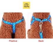 Dây dắt chó mèo kèm dây yếm đai yên ngựa 2 size Dây xích chó mèo bằng vải