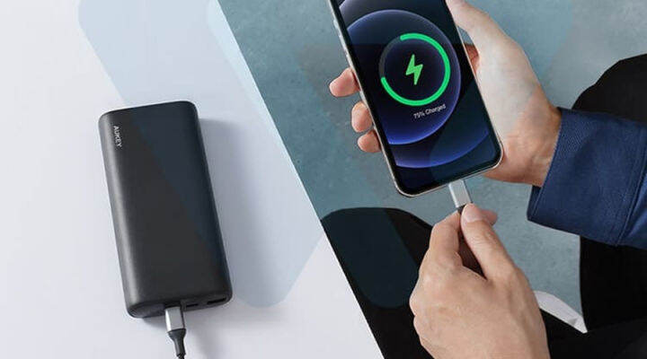 aukey-pb-y37-pd-power-bank-20000mah-65w-power-delivery-usb-c-with-quick-charge-3-จ่ายกระแสไฟรวมสูงสุด-65w-สามารถชาร์จพร้อมกันได้หลายอุปกรณ์