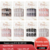 Press on Nails Fake Nail Art False Tips Forms for With Glue Stick Stickers Reusable Artificial Design Display Coffin Long Set