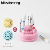 48 Holes Nail Drill Bits Holder Stand Display Nail Drill Showing Shelf Organizer Container Mill Cutter Case Manicure Accessories