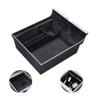 Car Central Armrest Storage Box For Tesla Model 3 / Y 2021 2022 Accessories Hidden Box Cup Holder Flocking Organizer Containersr