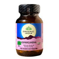 Natural Efe  Organic India Ashwagandha - Relieves Stress &amp; Builds Vitality  โสมอินเดีย 60 Capsules