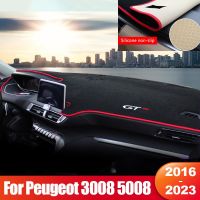 For Peugeot 3008 5008 GT Hybrid 2016 2017 2018 2019 2020 2021 2022 2023 Car Dashboard Sun Shade Cover Non-Slip Mat Accessories