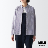 มูจิ เสื้อเชิ้ตผ้าบรอดแขนยาว ผู้หญิง - MUJI Broadcloth Regular Long Sleeve Shirt