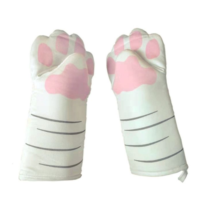 1pc-cute-cartoon-cat-paws-oven-mitts-long-cotton-baking-insulation-microwave-heat-resistant-non-slip-gloves-animal-design