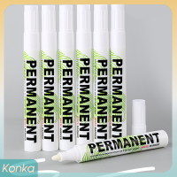 ✨ Konka ปากกามาร์กเกอร์สีขาว1ชิ้นปากกาเจลพลาสติกกันน้ำมันสำหรับเขียนอัลบั้มภาพวาดสีขาว DIY เครื่องเขียนปากกากราฟฟิตีสำหรับสมุดโน้ต