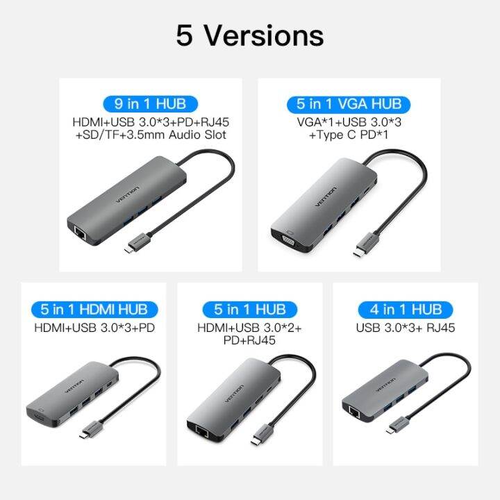 vention-ฮับ-usb-c-type-c-ไปยัง-usb-3-0ธันเดอร์โบลท์3-hdmi-3-5มม-อะแดปเตอร์สำหรับ-macbook-สัญญาณเสียง-samsung-galaxy-s9โปร-usb-c-hub-feona