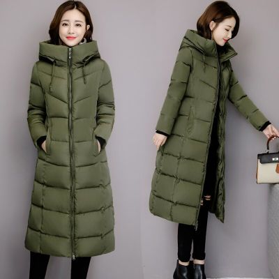 2023 Womens Winter Coats Long Section Warm Down Basic Jacket Coat Fashion Slim Outwear Female Korean Large Size Jackets M-6XL