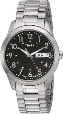 Timex Mens South Street Sport Watch Silver-Tone/Black