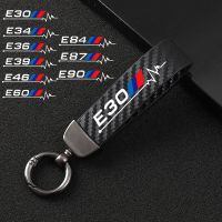 Leather Motorcycle keychain Horseshoe Buckle Jewelry for BMW E30 E34 E36 E39 E46 E60 E61 E84 E87 E90 Lanyard Car Accessories