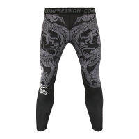 Men Black China Dragon Breathable Fitness MMA Boxing Shorts Tiger Muay Thai Kickboxing Compression Pants Thai Training Clothing