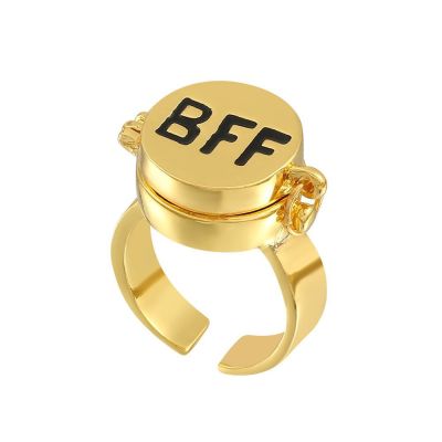 2 Best Friends Ring BFF Rings 2 Best Friends Ring Forever Ring Cute Rings Adjustable Rings Gold Rings Teen Girls Friendship Rings Matching Couple Rings Couple Rings Friends Jewelry Gifts