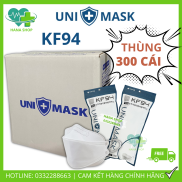 Thùng 300 Cái Khẩu Trang KF94 UNIMASK 4D Hàn Quốc, 4 Lớp Chính Hãng