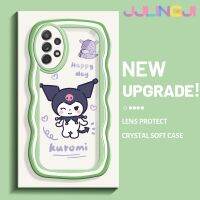 Jlingji เคสโทรศัพท์ปลอกสำหรับ Samsung กาแลคซี A72 4G A72 5G A73 5G ลายการ์ตูนสุขสันต์วันดีไซน์ใหม่ขอบครีมนุ่มเคสมือถือกันกระแทกแบบใสเคสโปร่งใสลายกล้องถ่ายรูปอ่อนโยนเรียบง่าย