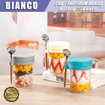 Overnight Oats Containers With Lids 600ml Transparent Food