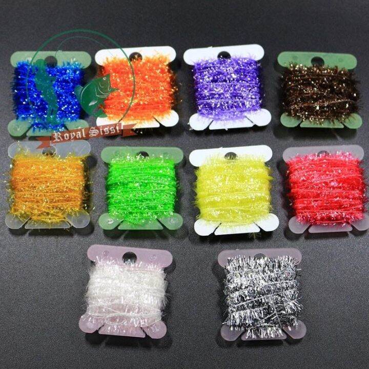 royal-sissi-10colors-set-fly-tying-tinsel-chenille-thread-crystal-flash-chenille-cactus-fly-tying-thread-for-saltwater-streamers