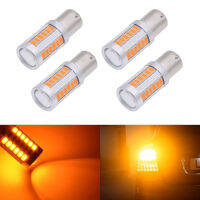 New 4Pcslot Car Amber High Brightness LED 1156PY BAU15S PY21W LED 33SMD Tail Signal Lamp Break Parking Turning Light Bulbs