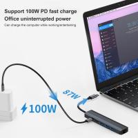 USB C Laptop Docking Station 6 In 1 Multiport 3 USB3.0 RJ45 4K/30Hz HDMI-Compatible 5Gbps Type-C Hub Adapter Computer Accessorie