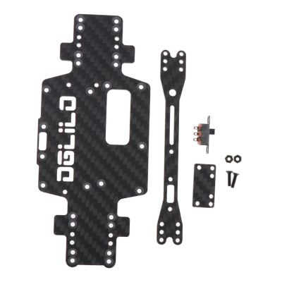 1x Carbon Fiber RC Car Chassis Kit for Wltoys K969 K979 K999 Upgrade Parts Electrical Connectors