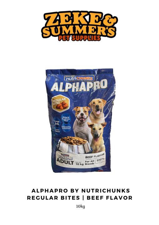 AlphaPro by Nutrichunks Beef Flavor Dog Food 10kg Lazada PH