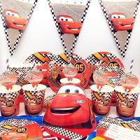 ❀ wkcepe Cars Lightning Mcqueen Theme Party Decorations For Kids Birthday Festive Event Decor