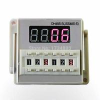 DH48S-S 12V รีเลย์220VAC 24VDC ทำซ้ำวงจร SPDT พร้อมซ็อกเก็ต DH48S Series Delay Timer ฐาน