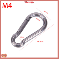 Gogirl 304สแตนเลสสปริง carabiner Snap Hook พวงกุญแจ Quick Link LOCK BUCKLE