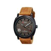 Fashion Men Leather Strap Wrist Sport Gentleman - Black