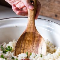 ♞☾ Large Wooden Spoon Rice Scoop Soup Ladle Wood Kitchen Cooking Spoon Scoop Big Rice Soup Dinner Serving Spoon Wooden Tableware