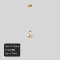 Nordic Led Glass Ball Pendant Lamp Luxury Gypsophila Golden Ceiling Hanging Light Home Decoration for Dining Room Kitchen Island