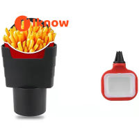 I Know Vehicle Mounted ชั้นวางซอส French Fries Rack ซอสมะเขือเทศพลาสติกแบบพกพา Condiment Box Air Outlet จานซอสเครื่องมือ (สีสุ่ม)