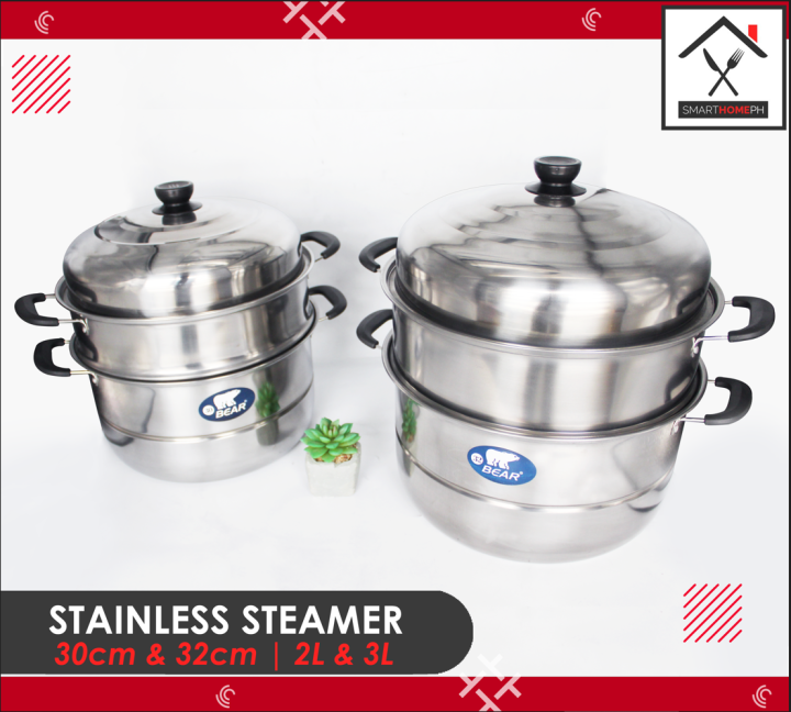 STAINLESS STEAMER 2L & 3L 30cm & 32cm Lazada PH