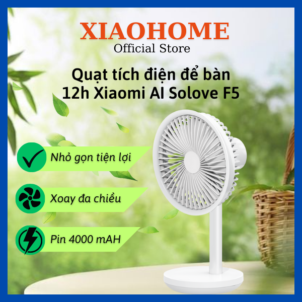 Quạt tích điện để bàn 12h Xiaomi AI Solove F5 - XiaoHome | Lazada.vn