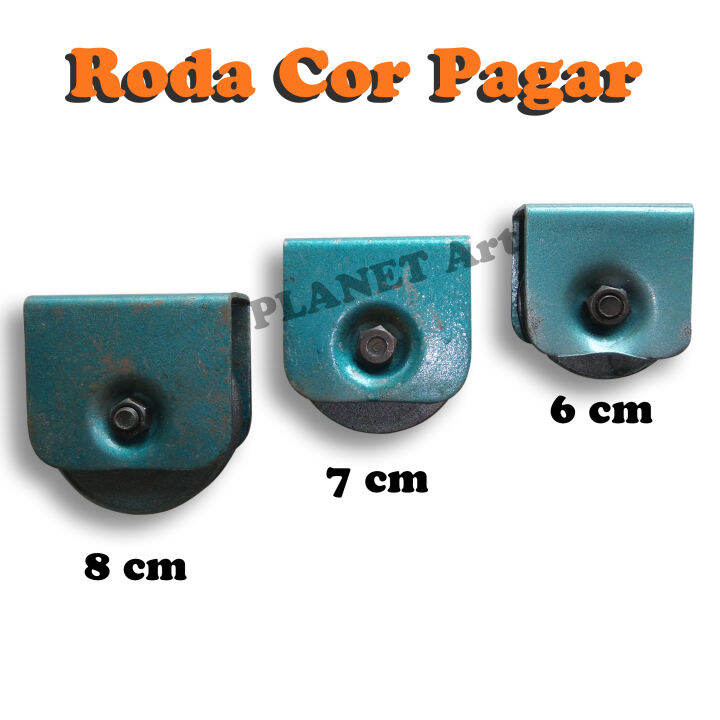 Roda Pagar Besi Cor 6cm 7cm 8cm Roda Pintu Gerbang Rumah Roda Bubut