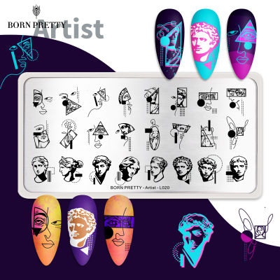 BORN PRETTY Stamping Plate Stamper Art Plaster Figure Pattern เทศกาลคริสต์มาส Series รูปแบบงูสัตว์รูปแบบ Nail Art Board แม่แบบสแตนเลสออกแบบเล็บ