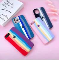 【เคส ไอโฟน 7plus 8plus】เคสสายรุ้งไล่โทนสีนิ่ม iphone12 12pro 12promax เคสกำมะหยี่ iphone11 11pro 11promax