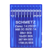 10ชิ้น DBX1 SES Schmetz เข็มสำหรับอุตสาหกรรมเข็มเดียว Lockstitch จักรเย็บผ้า14:25EB1 16X231 287WH 1738(A)