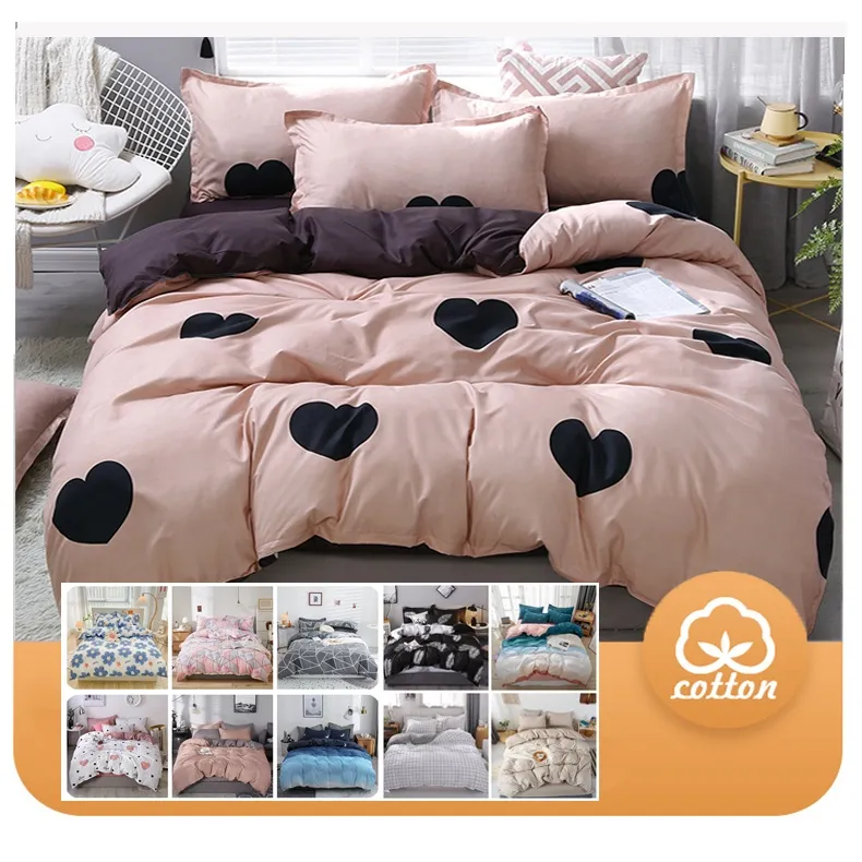 4 In 1 Bedding Set Us Cotton Bed Sheet Duvet Cover Pillowcase Single Queen King Size Home Decor Lazada Ph 4 In 1 Bedding Set Us Cotton Bed Sheet, Us King Size Bed Sheets