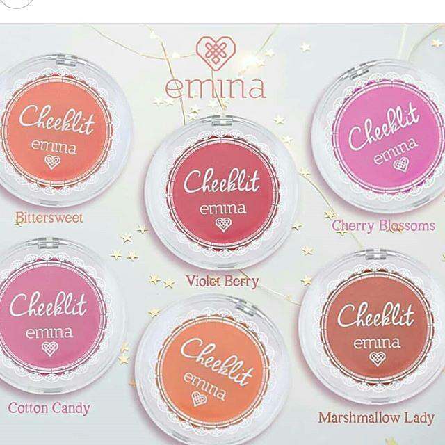 Emina Cheek Lit Pressed Blush Series Lip & Blush Violet Berry
