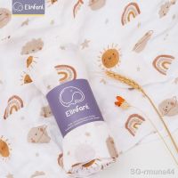 【CW】♗  Elinfant Soft Print Baby Wrap 120x110cm Cotton Muslin Swaddle Blanket