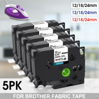 5PK FA231เทปผ้า FA3 FA3R Brother Yang Serasi TZe เทปเหล็ก Pada Fabrik 121824มม. untuk Brother P Touch Labeller PTH110 PTD450