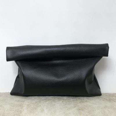 Solid color Women Clutch bag soft pu leather Lady evening bags Trend party girl Envelope Bag Large capacity Clutches purse black