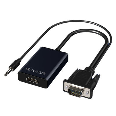 ตัวรับ VGA จัดเก็บข้อมูลขนาดใหญ่ที่ปราศจากคนขับสัญญาณที่เสถียรประสิทธิภาพสูงความละเอียดสูงความเข้ากันได้สูงความละเอียดสูง1080P VGA เป็น HDMI-Compatible Converter Cable With Audio Output สำหรับคอมพิวเตอร์ปฏิบัติ VGA Connector