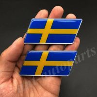 2X Sweden Flag Car Emblem Badge Gift Saab Motorcycle Fairing Decals Sticker