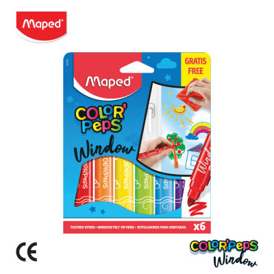 Maped (มาเพ็ด) ปากกาเมจิก เขียนกระจก COLORPEPS Window | สีเขียนกระจก รหัส FC/844820