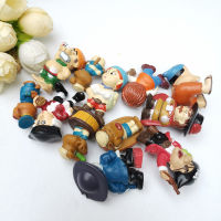 10pcslot all kinds of cartoon pirate captain crew sailor anime figure resin model gift collectible toy