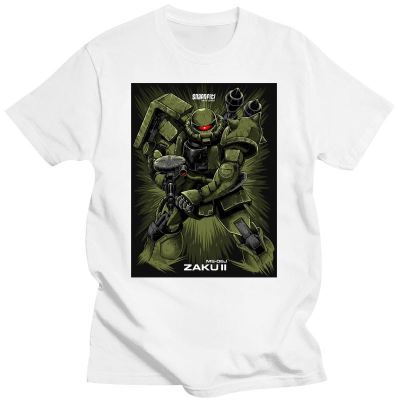New Suit Mvel Gundam Tshirts For Men Zaku Funny Cotton T Shirt 100% Cotton Gildan