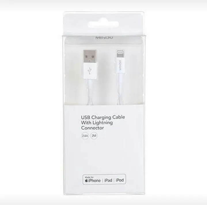 Miniso Charging Cable with Lightning Connector 2.4A 2M Lazada PH